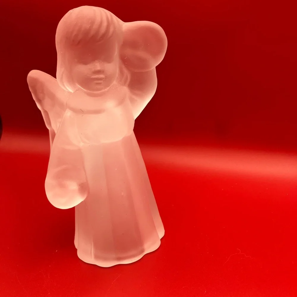 Frosted Glass Angel Figurine - Picture 1 of 7